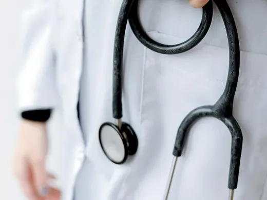 Clinician with a stethoscope