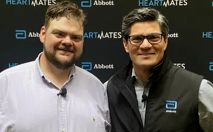 Two speakers at an Abbott HeartMates event